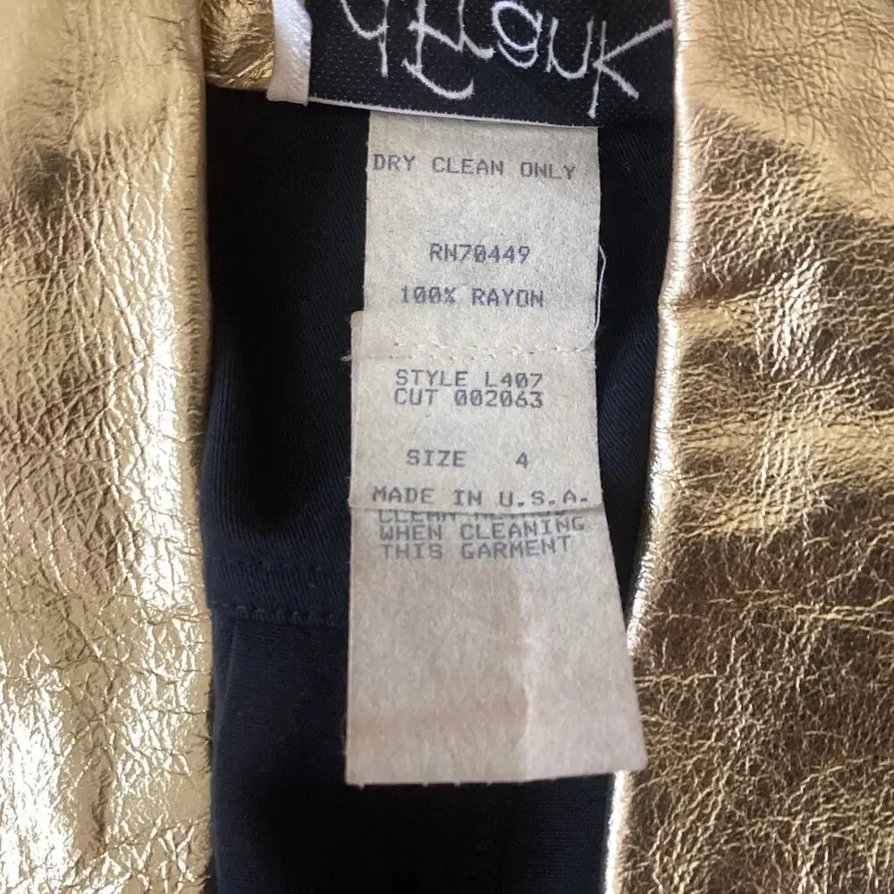 Vintage 80s Black and Gold Jumpsuit - Picture 9 of 9